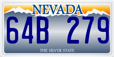 NV license plate 64B279