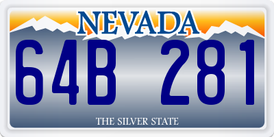 NV license plate 64B281