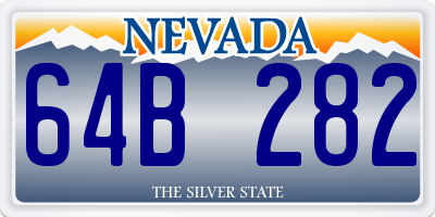 NV license plate 64B282