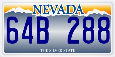 NV license plate 64B288