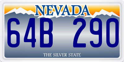 NV license plate 64B290