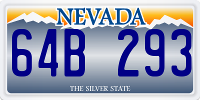 NV license plate 64B293