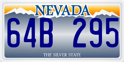 NV license plate 64B295