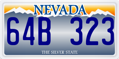 NV license plate 64B323