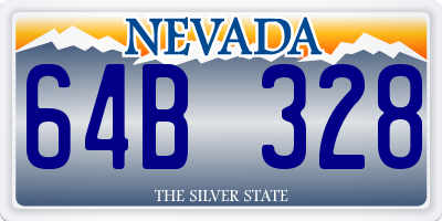 NV license plate 64B328