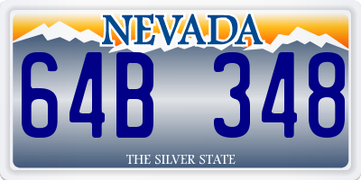 NV license plate 64B348