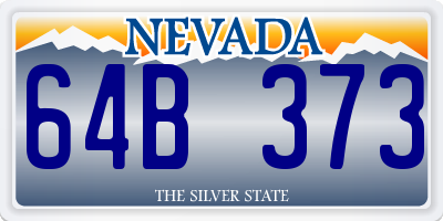 NV license plate 64B373