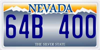 NV license plate 64B400