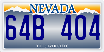 NV license plate 64B404