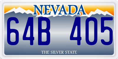 NV license plate 64B405