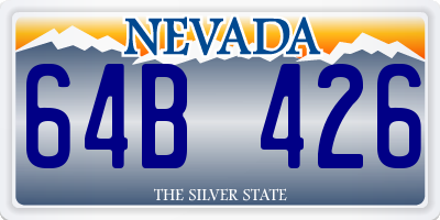 NV license plate 64B426