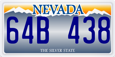 NV license plate 64B438