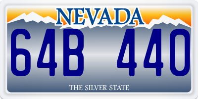 NV license plate 64B440