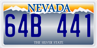 NV license plate 64B441