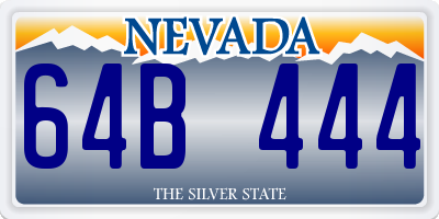 NV license plate 64B444