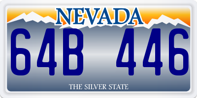 NV license plate 64B446