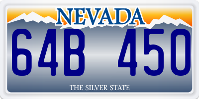 NV license plate 64B450