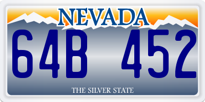 NV license plate 64B452