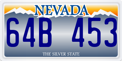 NV license plate 64B453