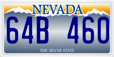 NV license plate 64B460