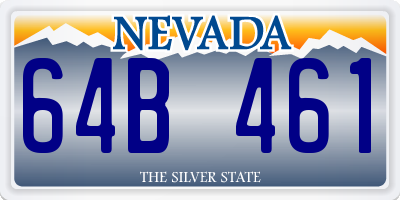 NV license plate 64B461