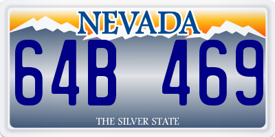 NV license plate 64B469