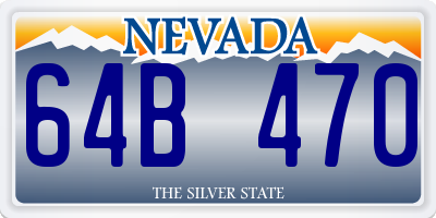 NV license plate 64B470