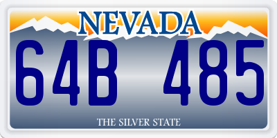 NV license plate 64B485