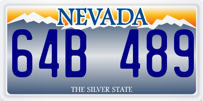 NV license plate 64B489