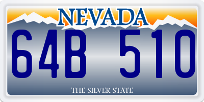 NV license plate 64B510
