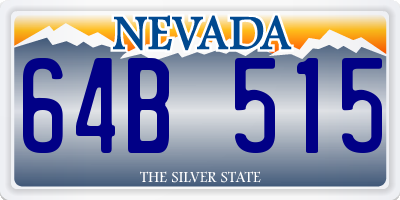 NV license plate 64B515