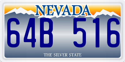 NV license plate 64B516
