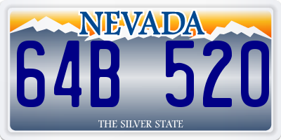 NV license plate 64B520