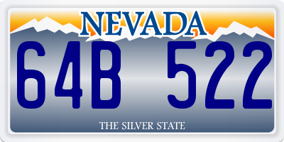 NV license plate 64B522