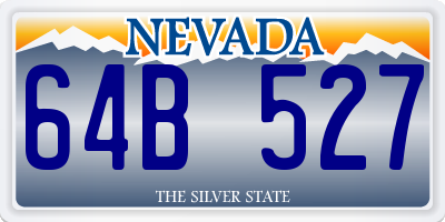 NV license plate 64B527