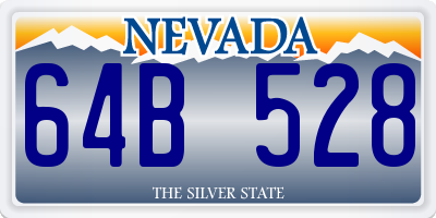 NV license plate 64B528