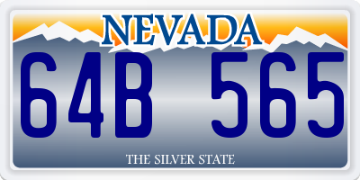 NV license plate 64B565