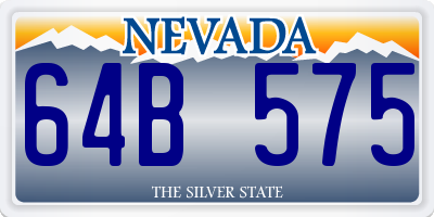 NV license plate 64B575