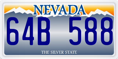NV license plate 64B588