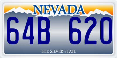 NV license plate 64B620
