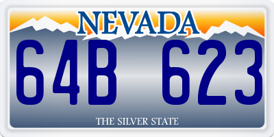 NV license plate 64B623