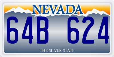 NV license plate 64B624