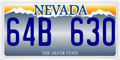 NV license plate 64B630