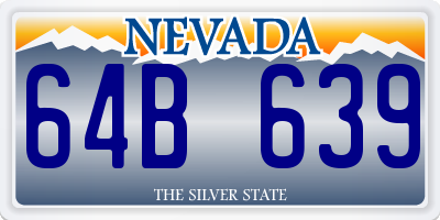 NV license plate 64B639