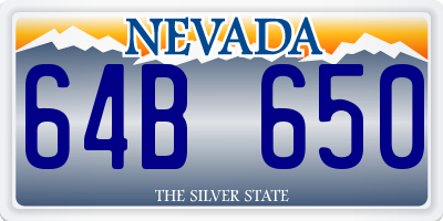 NV license plate 64B650