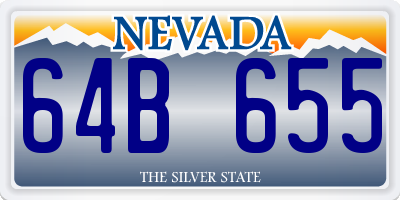 NV license plate 64B655