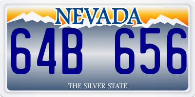 NV license plate 64B656