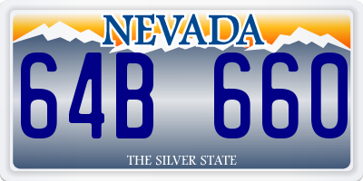 NV license plate 64B660