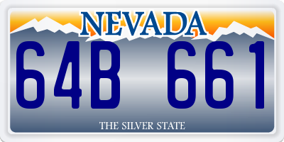 NV license plate 64B661