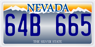 NV license plate 64B665